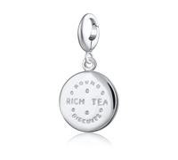 Lily Charmed Biscuit Charm for Women | Clip-On Attachment Compatible with Pandora | Sterling Silver or Gold Plated Options | Fits All Leading Bracelets & Necklaces | UK Design