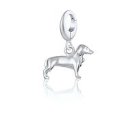 Lily Charmed Silver Sausage Dog Charm CSSD - Classic Look | Acotis Diamonds - Rhodium Plated / Sterling Silver