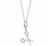 Lily Charmed Silver Scissors Necklace CNSSCX-1 - Rhodium Plated / Sterling Silver