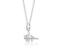 Lily Charmed Silver Triceratops Dinosaur Necklace CNSTRI-1 - Sterling Silver