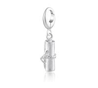 Lily Charmed Silver Scroll Graduation Charm CSSC - Sterling Silver