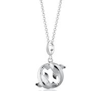 Lily Charmed - Sterling Silver Koi Fish Pisces Zodiac Necklace