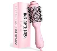 Lily England Hair Dryer Brush - Hot Air Brush with Adjustable Temperature for Hair Styling (Pink)