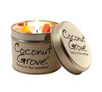 Lily-Flame Coconut Grove Tin, White, 7.7cm l x 7.7cm w x 6.6cm h