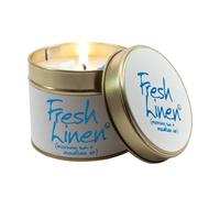 Lily-Flame Fresh Linen Tin, White