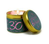 Lily Flame Happy Birthday 30 Tin Candle
