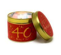 Lily Flame Happy Birthday 40 Tin Candle