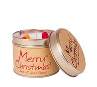 Lily-Flame Merry Christmas Tin Candle