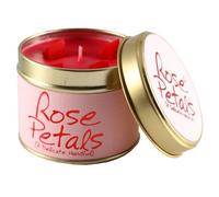 Lily Flame Scented Candle In Tin with Lid - Rose Petals / Pink
