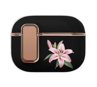 Lily Flower Cute Earbuds Case Compatible with Airpods Pro 2 Wireless Headphones Cover with Button Protector