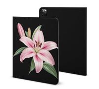 Lily Flower Funny Tablet Case with Pen Slot Lightweight Hard Protective Cover Compatible with iPad 2020/Pro 2020/Pro 2021/Air4/Air5