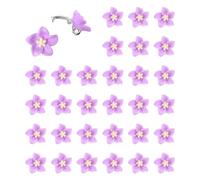 Lily Flower Hair Clips - 30 Pieces, Small, Purple, Girl Accessories