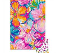 Lily Flower Jigsaw Puzzle Adult 1000 Pieces Classic Puzzle Wooden Jigsaw Puzzle Wall Art Unique Toys 1000pcs (75x50cm)