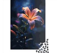 Lily Flower Jigsaw Puzzles Puzzles for Adults Kids. 1000 Piece Impossible Challenge Toy Educational Game Home Decoration for Educational Games Gifts 1000pcs (38x26cm)