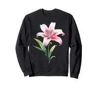 Lily Flower Plant Gardening Floral Lilies Watercolor Sweatshirt