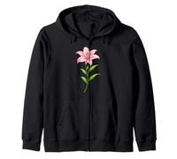 Lily Flower Plant Gardening Floral Lilies Watercolor Zip Hoodie