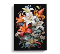 Lily Flower Renaissance Art Canvas Wall Art Print 30x20 Inch