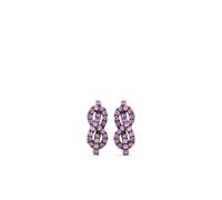 LILY GABRIELLA 18k black gold Forget Me Knot sapphire stud earrings One Size