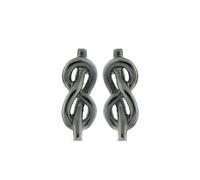 LILY GABRIELLA 18kt white gold Forget Me Knot earrings - Black One Size