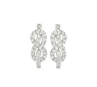 LILY GABRIELLA platinum Forget Me Knot diamond earrings - Silver One Size