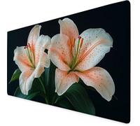 Lily Gaming Mouse Pad Orange Color Large Mouse Mat Comfortable Mousepad with Smooth Cloth Surface, Textured Wear Resistant, Improved Precision and Speed, Mousemat 1600x800x3mm,Office Product K7-900