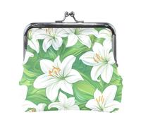 Lily Happy Easter Fashion Women's Leather Coin Purse Wallet Portable Change Purse with Clasp for Girls Women Ladies bolsas para