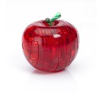 Lily&her friends - 3D Apple Crystal Three-dimensional Puzzle DIY Building Blocks Educational Toys Crystal Puzzle (Red)