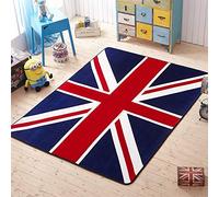 Lily&her friends-American style Union Jack UK British Flag door mat non-slip crystal velvet floor carpet,Floor Mat for sofa,bed,closet,tea table,chair,living room,bedroom,kitchen,Decoration(150x200cm)