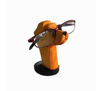 Lily&her friends - Creative Completely Hand Carved Wood Glasses Holder, Crafts, Unique Animal Shaped Wooden Eyeglass Spectacle Holder Display Stand Home Office Desk Decorative (Golden retriever)