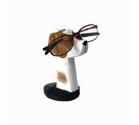 Lily&her friends - Creative Completely Hand Carved Wood Glasses Holder, Crafts, Unique Animal Shaped Wooden Eyeglass Spectacle Holder Display Stand Home Office Desk Decorative (Pet dog)