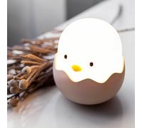 Lily&her friends-Egg shell Chick Emotions Night Light, Tumbler Portable Cute Egg Shell Design Lamp with Adjustable Brightened LED Rechargeable for Kid Nursery Baby,with Touch Sensor(Warm yellow light)