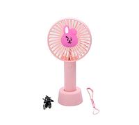 Lily&her friends - Electric Personal Handheld Fan Desk Fans with USB Rechargeable Cute Korean Style Charging Kids Mini Portable Fan Outdoor Household Traveling Desktop Office Home Pink Cartoon(rabbit)