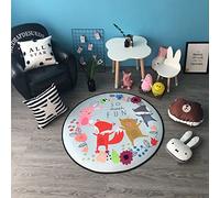 Lily&her friends-Floor Mat for The Sofa, Bed, Closet, Tea Table, Chair, Living Room, Bedroom, Indoor Areas, Round Carpet, Infant Climbing Mattress, Children's Cushion(Diameter: 60cm, Smiling face)
