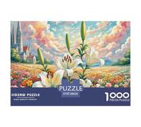 Lily Jigsaw Puzzle for Adults 1000 Piece with Letters on Back Educational Games Flower Challenging Game Creativity & Gift Giving 38x26cm/1000pcs