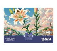 Lily Jigsaw Puzzle for Adults 1000 Pieces with Letters on Back Educational Game Flower Challenging Game Creativity & Gift Giving 70x50cm/1000pcs