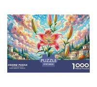 Lily Jigsaw Puzzle for Adults 1000 Pieces with Letters on Back Educational Game Flower Challenging Game Creativity & Gift Giving 38x26cm/1000pcs