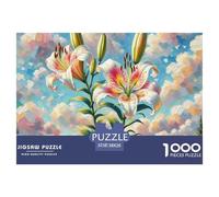 Lily Jigsaw Puzzle for Adults 1000 Pieces with Letters on Back Educational Games Flower Challenging Games Creativity & Gift Giving 38x26cm/1000pcs
