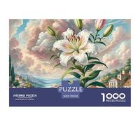 Lily Jigsaw Puzzle for Adults 1000 Pieces with Letters on Back Educational Games Flower Challenging Games Creativity & Gift Giving 70x50cm/1000pcs