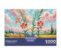 Lily Jigsaw Puzzles for Adults 1000 Piece with Letters on Back Educational Game Flower Challenging Games Creativity & Gift Giving 38x26cm/1000pcs