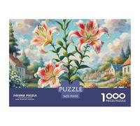 Lily Jigsaw Puzzles for Adults 1000 Piece with Letters on Back Educational Games Flower Challenging Games Creativity & Gift Giving 70x50cm/1000pcs
