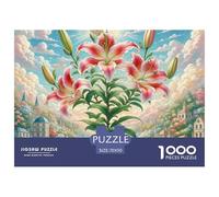 Lily Jigsaw Puzzles for Adults 1000 Pieces with Letters on Back Educational Game Flower Challenging Games Creativity & Gift Giving 70x50cm/1000pcs