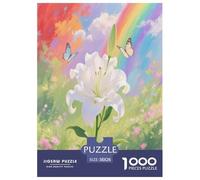 Lily Jigsaw Puzzles Puzzle for Adults Kids. 1000 Pieces Whimsical Challenge Toy Educational Games Home Decoration for Educational Games Gifts 38x26cm/1000pcs