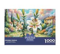 Lily Jigsaws Puzzles for Adults 1000 Piece with Letters on Back Educational Game Flower Challenging Game Creativity & Gift Giving 38x26cm/1000pcs