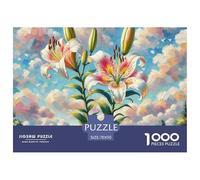Lily Jigsaws Puzzles for Adults 1000 Piece with Letters on Back Educational Games Flower Challenging Games Creativity & Gift Giving 70x50cm/1000pcs