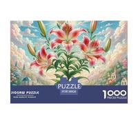 Lily Jigsaws Puzzles for Adults 1000 Piece with Letters on Back Educational Games Flower Challenging Game Creativity & Gift Giving 38x26cm/1000pcs