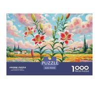 Lily Jigsaws Puzzles for Adults 1000 Piece with Letters on Back Educational Games Flower Challenging Games Creativity & Gift Giving 70x50cm/1000pcs