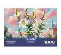 Lily Jigsaws Puzzles for Adults 1000 Pieces with Letters on Back Educational Game Flower Challenging Games Creativity & Gift Giving 70x50cm/1000pcs
