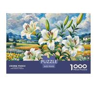 Lily Jigsaws Puzzles for Adults 1000 Pieces with Letters on Back Educational Games Flower Challenging Game Creativity & Gift Giving 70x50cm/1000pcs