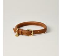 Lily & Leo Leather Rolled Dog Collar - Tan - Size: Large