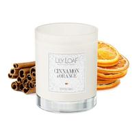 Lily & Loaf Cinnamon & Orange Soy Wax Candle - Citrus & Spice Scented Candle, Phthalate Free, Approx. 40 Hour Burn Time